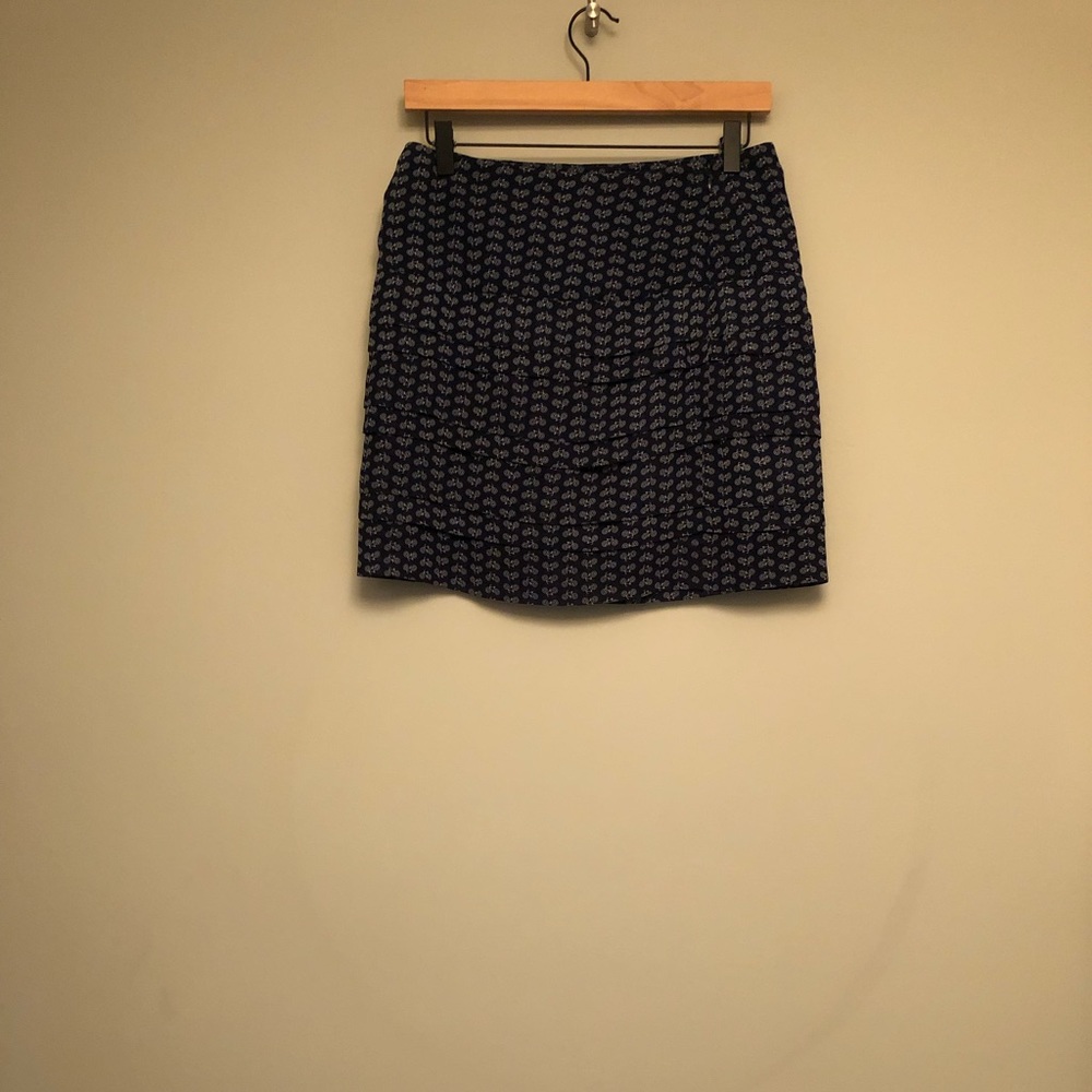 Jacob Blue and White Printed ( bicycle) Skirt
